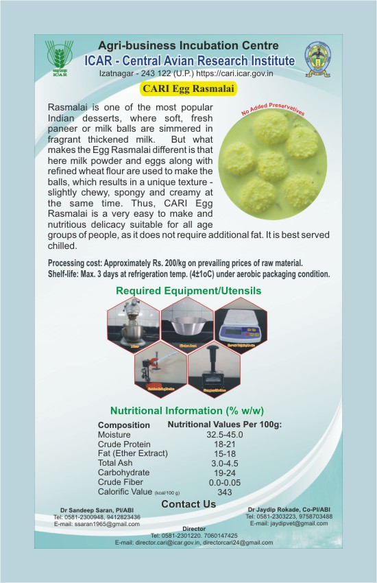 Leaflet 4 - CARI Egg Rasmalai